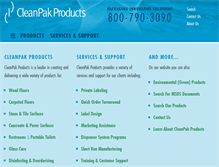 Tablet Screenshot of cleanpakproducts.com